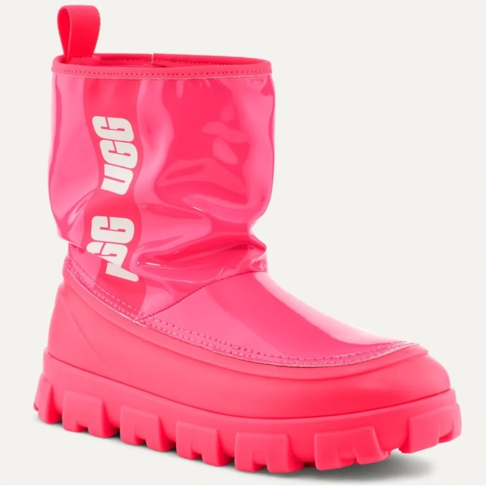 Ugg Classic Brellah Mini Boot Super Coral Pink Scrunched Kids Girls 3